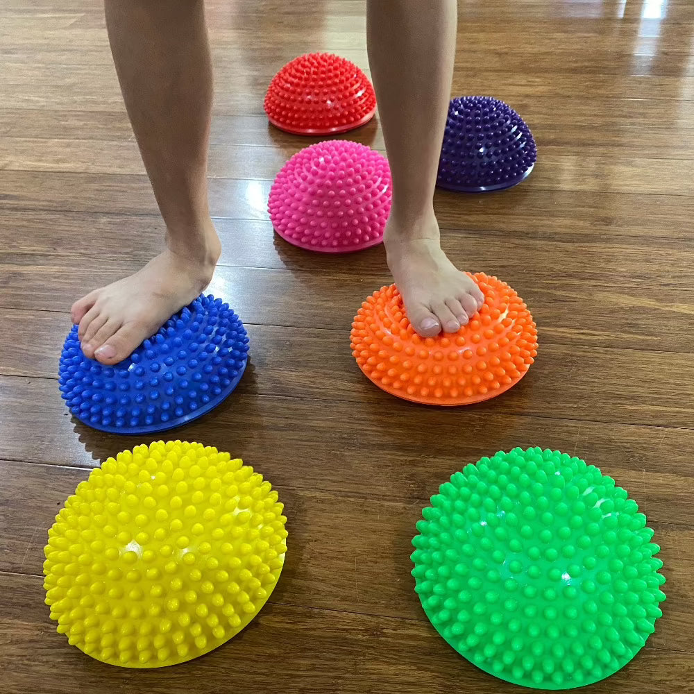 Spiky Half Ball Cushion for Games and Balance Set of 7 Best Sensory T