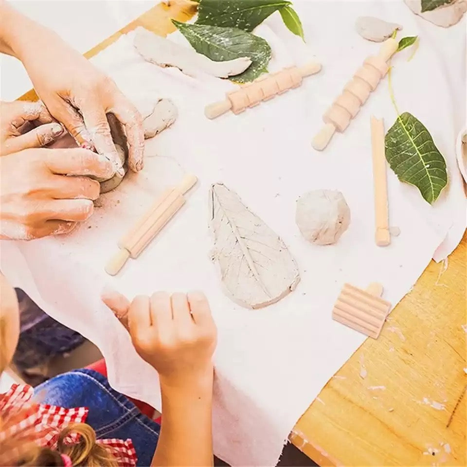 12 Wooden Rolling Pins - Fine motor skills toys – Specialty Toys Australia