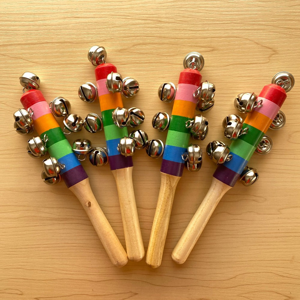 Bouncing Stick Instrument Wooden Bell Stick Set of 4 - Musical Instrument – Specialty Toys Australia