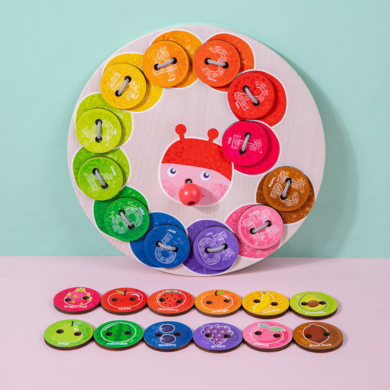 Thread Toy Machine Rainbow Caterpillar Threading Game - The best fine motor toys ...