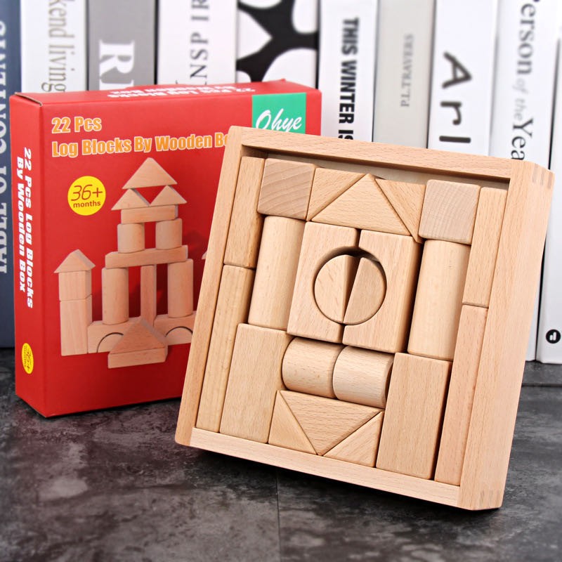 Log Blocks Log Blocks with Wooden Box Wooden Blocks – Specialty Toys Australia