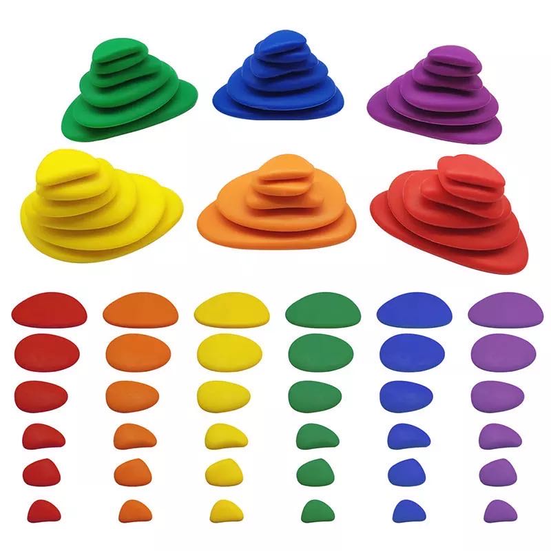 Rainbow Pebbles activity set with Cards - Open Ended Play Toys ...