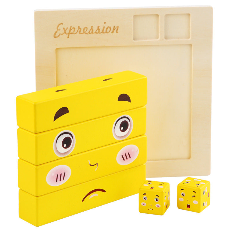 3D Wooden Expression Building Blocks - Speech therapy toys – Specialty ...