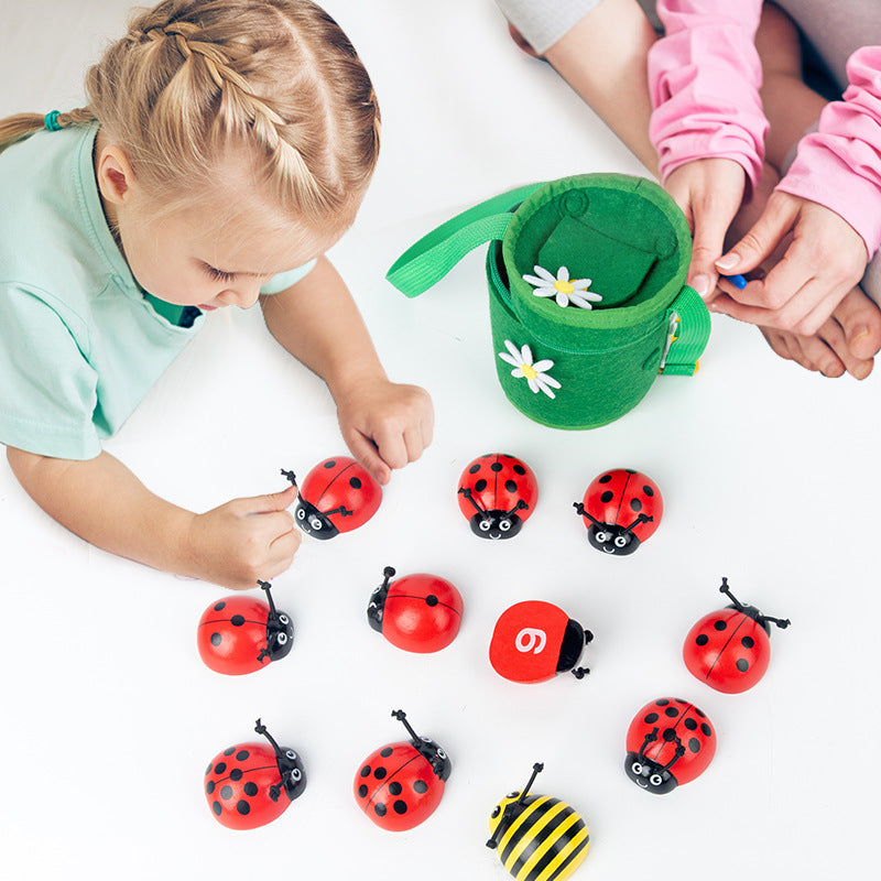 Wooden Ladybug Counting Game with Bag- Mathematics toys – Specialty ...
