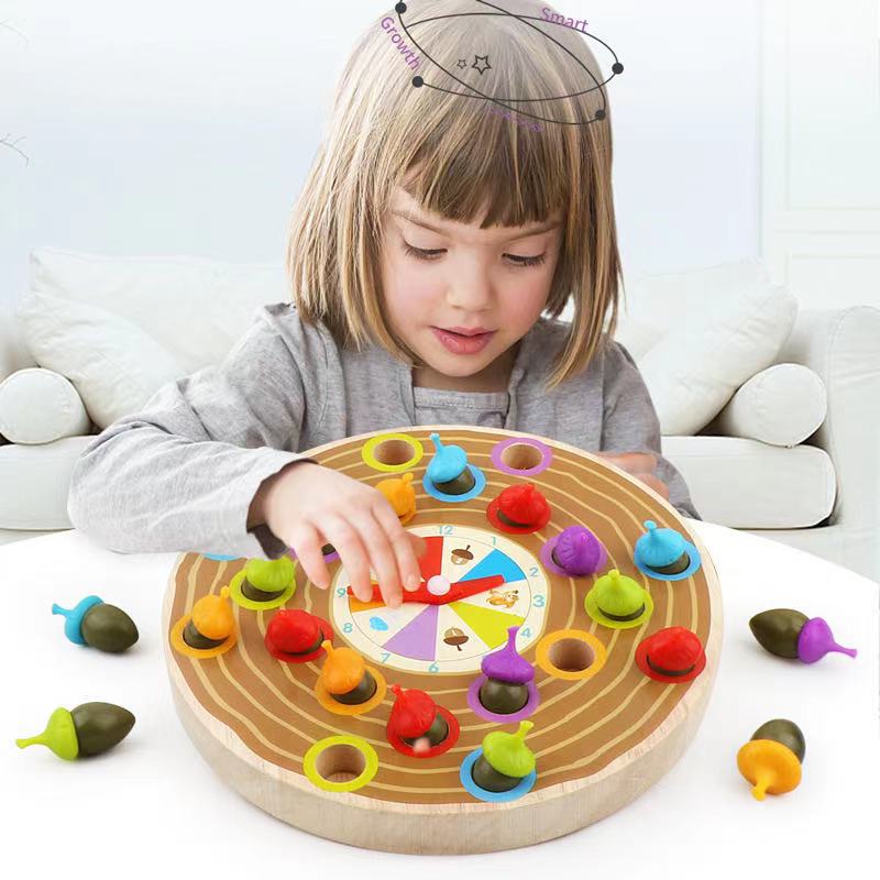 Squirrel Picking Acorn Wooden Board Game- Fine motor skills toys ...